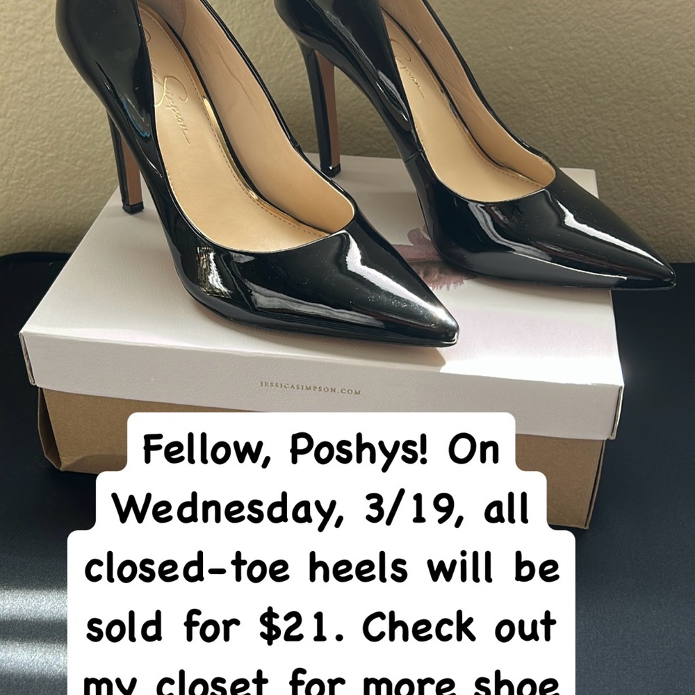 Jessica Simpson Black Stiletto Heels